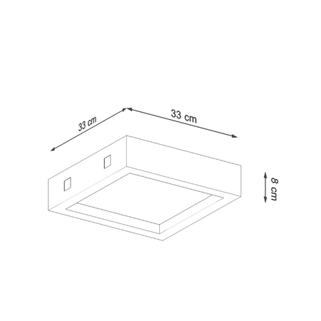 Sollux Lighting Plafon RIZA beton SL.0995
