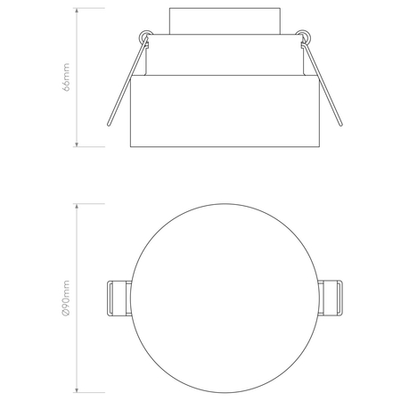 Spot Astro Vancouver Round 90 LED 1229012 Transparentny Akryl