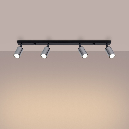 Sollux Lighting Plafon WINX 4L czarny/chrom SL.1371