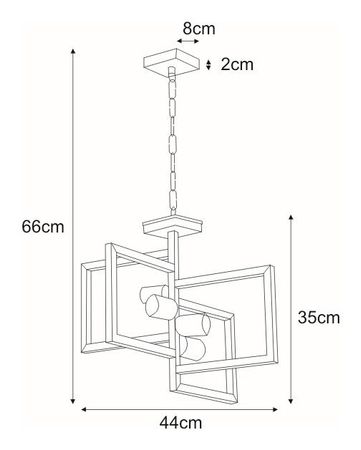 Lampa wisząca LAVAYA Kaja K-4036 czarny