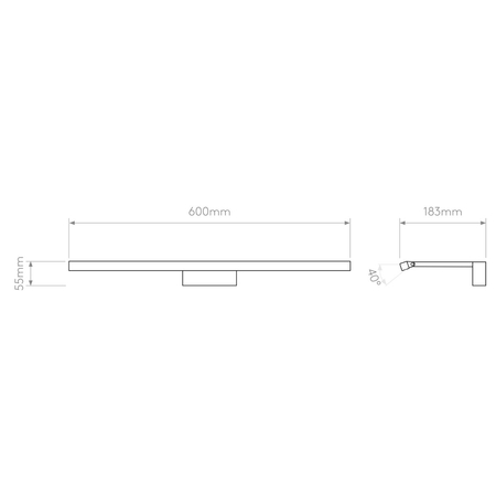 Kinkiet Astro Mondrian 600 LED 1374042 Matowy Czarny