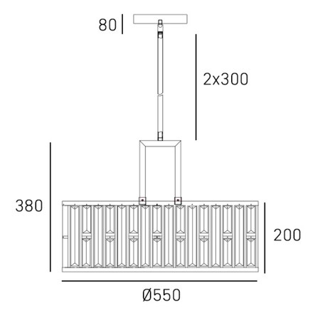 Cosmo Light Lampa wisząca KYIV P05134CP