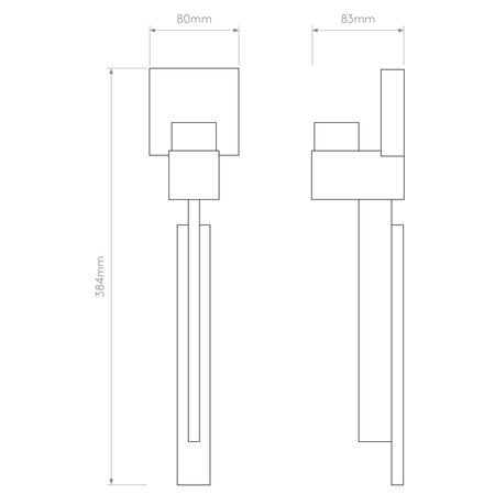 Kinkiet Astro Tate 1334007 Brązowy