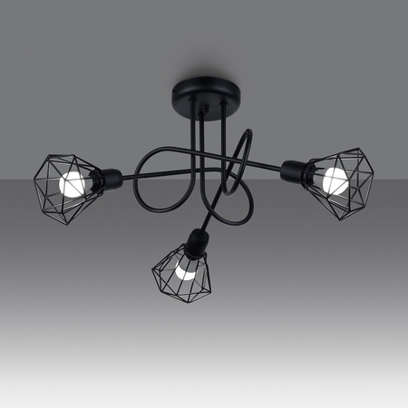 Sollux Lighting Żyrandol ARTEMIS 3S czarny SL.1109