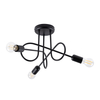 Sollux Lighting Żyrandol LOOP 3 czarny SL.1434