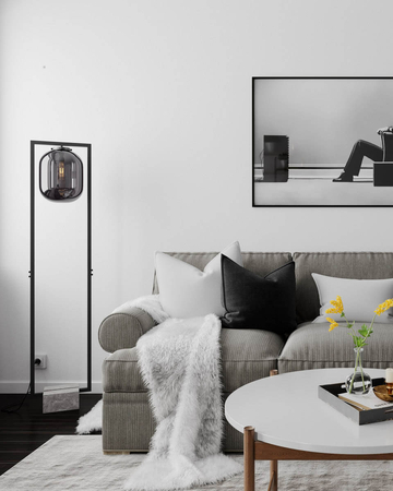 Lampa podłogowa By Rydens Dixton 4100830-4505 dymnoszary