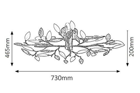 Lampa sufitowa Rabalux Lilian 2839 chrom