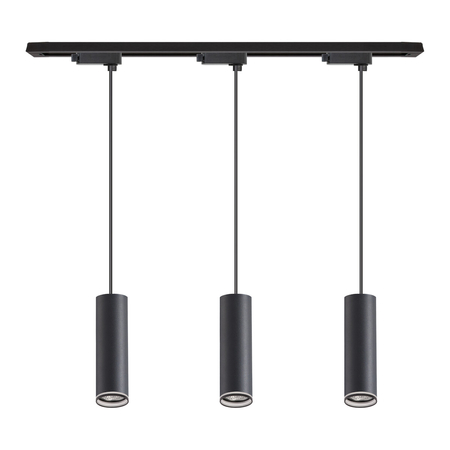 Milagro Zestaw Oprawa Pipe Ring Track Zwis Czarny 3xGU10 1m ML2079 CZARNY
