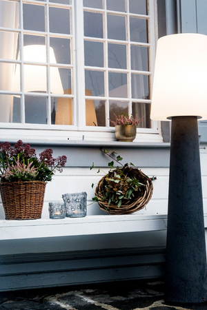 Lampa stojąca No.1 zewnętrzna ogrodowa 2700K Biała ciepła 160cm, czarny 32564W antracyt