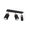 Milagro Lampa sufitowa SOLO SAWN BLACK / PATINATED WOOD 3x mini GU10 MLP7473 PRZECIERANY CZARNY / DREWNO PATYNOWANE
