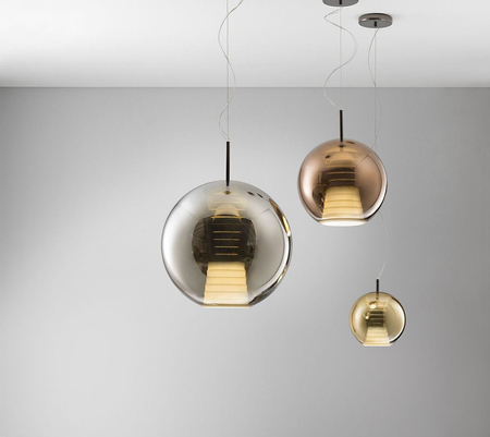 Lampa wisząca Fabbian D57A5341 Beluga Royal Ø30 Bronzo-LED