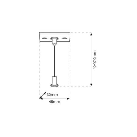 Milagro Zawiesie Prowadnica Track Biały 1-Obwodowy v2.0 ML0721 BIAŁY