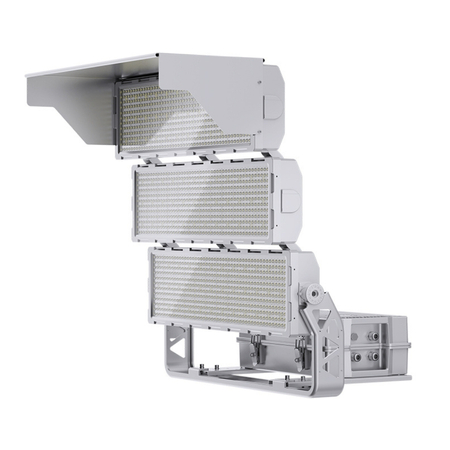 Wysokomasztowa lampa LED Greenie Mastray 30° 1500W 170lm/W do precyzyjnego oświetlenia dużych powierzchni 5000K