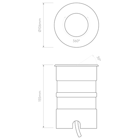 Lampa gruntowa Astro Cromarty 100 1378005 Szczotkowana Stal Nierdzewna