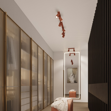 Sollux Lighting Plafon KARBON 60 ochra czerwona SL.1629