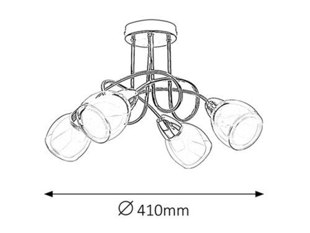 Lampa sufitowa Rabalux Dave 6083 chrom