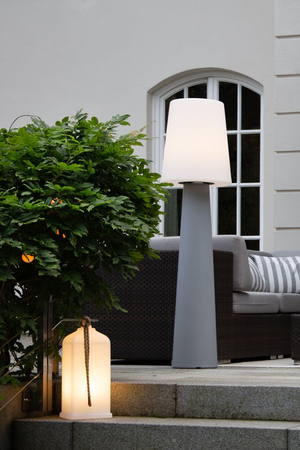 Lampa stojąca No.1 zewnętrzna ogrodowa 2700K Biała ciepła 160cm, szary 32569W