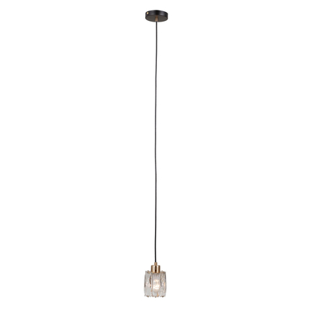 Lampa wisząca Italux Torno PND-40813-1-BK-HBR Czarny mat, złoty