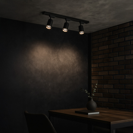 Milagro Zestaw Oprawa Pipe Ring Track Czarny 3xGU10 1m ML2083 CZARNY