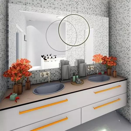 Lampa wisząca Ledowe Okręgi No.1 X 40cm 4k czarny Dali