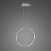 Lampa wisząca Ledowe Okręgi No.1 X 60cm3k srebrna ściemnialna