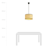 Lampa wisząca ASTON 1 RATTAN Emibig 1149/1 brązowy