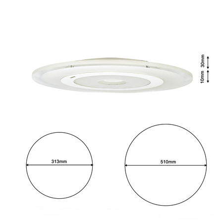 Plafon LED Milagro ML107 Volta