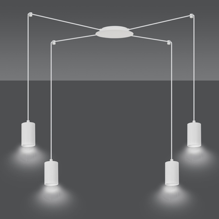 Lampa wisząca TRAKER 4 WH/WHITE Emibig 525/4 biały