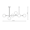 Lampa wisząca Alisa 6xE14 złota/biała LP-005/6P WH