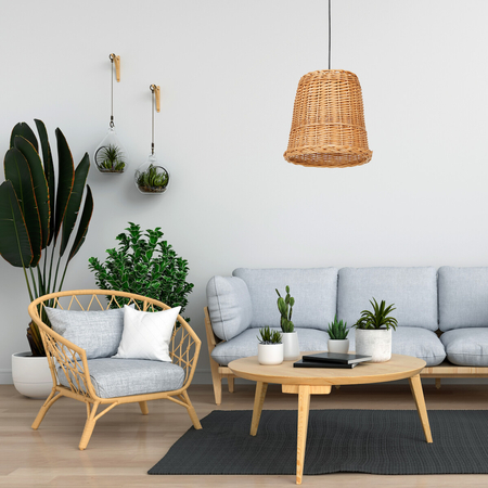 Milagro Lampa wisząca VIMINI NATURAL WOOD 1xE27 MLP7990 Naturalne drewno