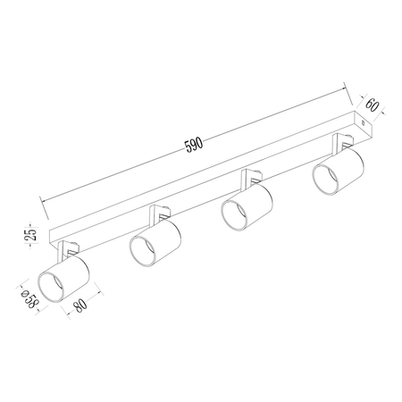 Milagro Oprawa Volf Spot Złoty 4xGU10 ML1297 ZŁOTY