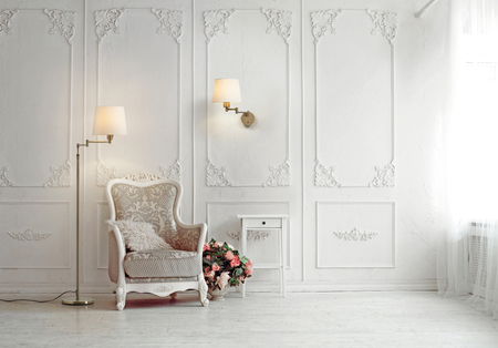 Lampa ścienna MAGMA S chrom matowy 1xE27 regulowana, abażur biały w komplecie