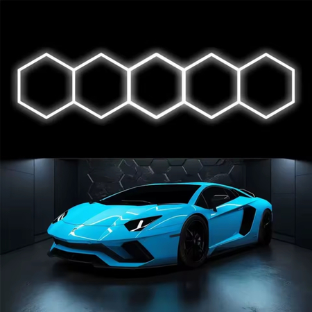 Lampa LED Hexagon Blaupunkt 173W geometryczny panel sufitowy led 4000K CRI90 w kształcie plastra miodu