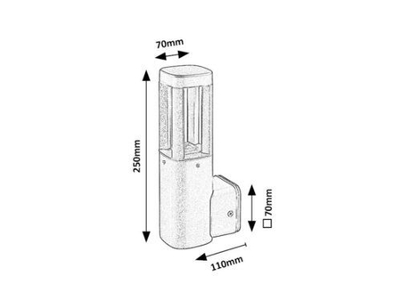 Kinkiet zewnętrzny Rabalux Kalisz 77033 antracyt
