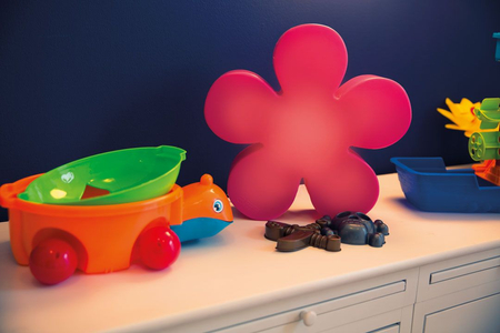 Kwiat LED Lampa solarna zewnętrzna ogrodowa przenośna 2900K Biała ciepła Ø40cm różowa 32402S różowy