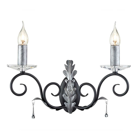 Kinkiet Elstead Lighting Amarilli patyna AML2-BLK-SILVER
