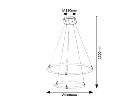 Lampa wisząca Rabalux Irelia 72009 chrom satyna