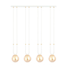 Lampa wisząca GLAM 4 WHITE/MIODOWY Emibig 1117/4 biały/beżowy