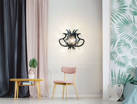 Lampa ścienna Slamp MED14APP0000NT Medusa Applique Black