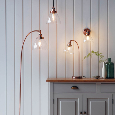 Kinkiet Endon Lighting Hansen 76334 miedziany