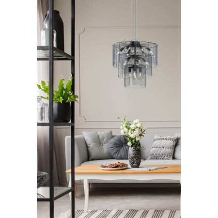 Lampa wisząca Zuma Line MD3523-14L-EBCN NIRA LAMPA WISZĄCA CZARNA/BLACK