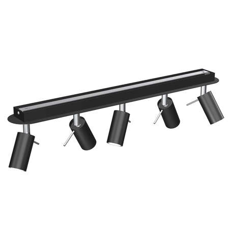 Milagro Lampa sufitowa PRESTON BLACK/CHROME 5x mini GU10 MLP7621 Czarny / Chrom