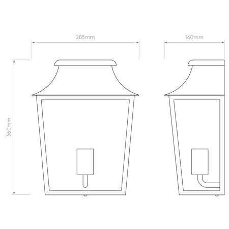Kinkiet zewnętrzny Astro Richmond Wall 285 1340014 Czarny z Teksturą