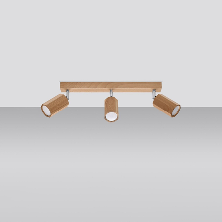 Sollux Lighting Plafon ZEKE 3 dąb SL.1030