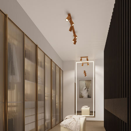 Sollux Lighting Kinkiet KARBON złoty z włącznikiem SL.1560