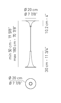 Lampa wisząca Axo Light Nafir 1 Złoto-biel