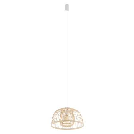 Lampa wisząca Nowodvorski KRABI 11158 Naturalne drewno Biały