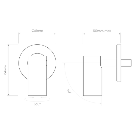 Kinkiet Astro Micro Recess Unswitched 1407004 Brązowy