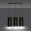 Lampa wisząca KARLI 3 BL MARBEL BLACK Emibig 1056/3 czarny