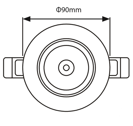 Blaupunkt Lampa LED podtynkowa Spot 7W barwa ciepła [Średnica otworu: 75 mm]